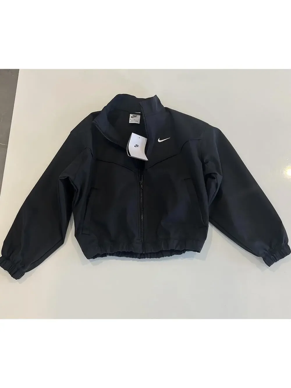 $60 Nike sportswear Girls Oversized Lightweight Black Jacket Size Medium FZ5557